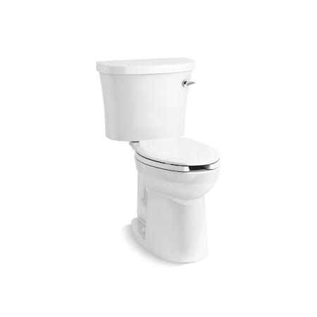 Kohler Toilet, Gravity Flush, Siphon Jet, Floor Mounted Mount, Elongated, White 25077-SSRA-0